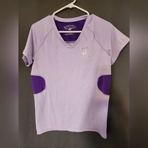 Beverly Hills Polo Club Activewear Top, Women's size Large Purple Athletic Top